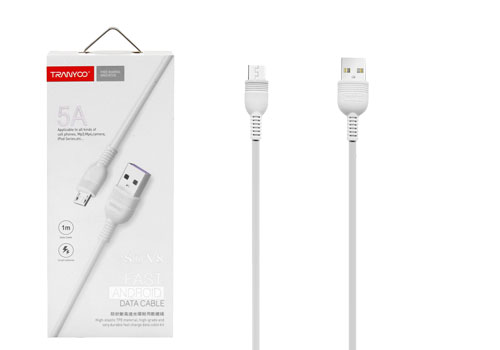 کابل تبدیل USB به microUSB ترانیو مدل S6-V8 طول 1 متر