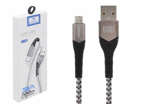 کابل تبدیل USB به microUSB ارلدام مدل EC-076M طول 1 متر