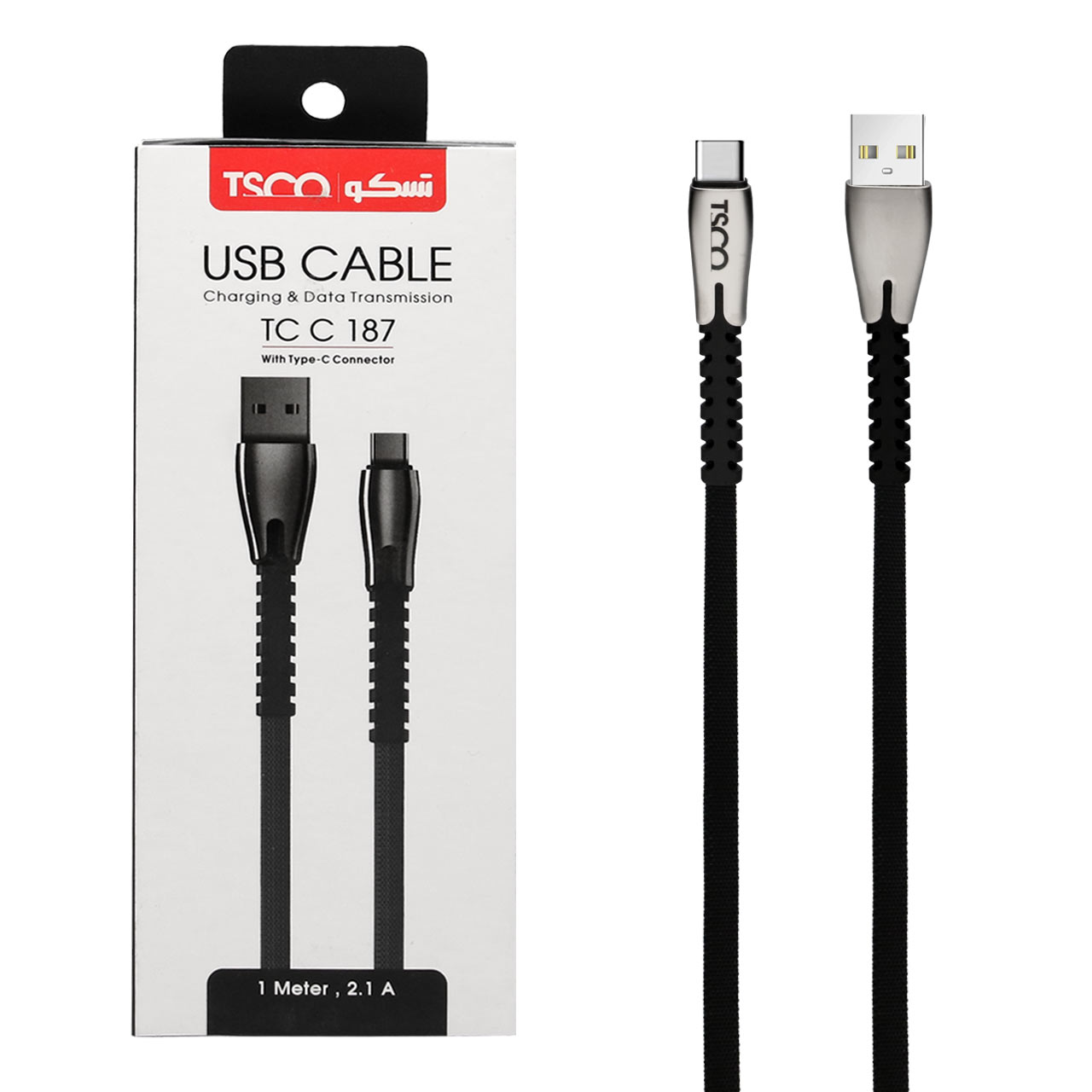 کابل USB به microUSB تسکو مدل TCA187 طول 1 متر